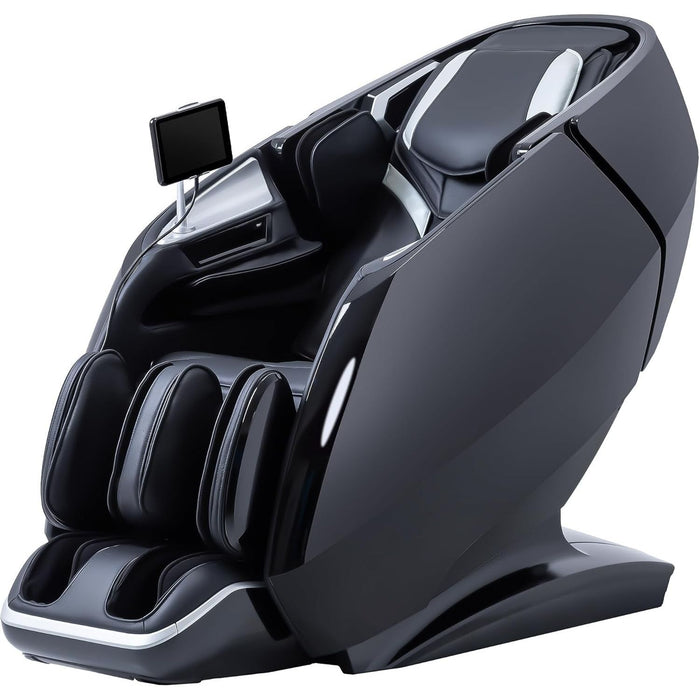 4D Full Body Massage Chair with Dual-Core System, Health Scan, Zero Gravity, Premium Leather, and Smart App Control – Black