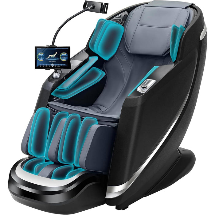 Full Body Massage Chair with AI Voice Control, 12 Auto Modes, SL-Track, Zero Gravity, Foot Rollers, Heat, and Bluetooth Audio