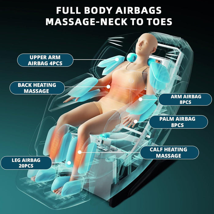 4D Massage Chair Full Body Zero Gravity Recliner
