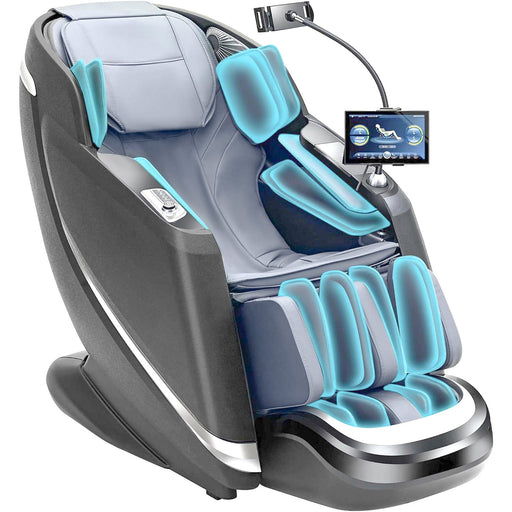 Full Body Massage Chair with AI Voice Control, 12 Auto Modes, SL-Track, Zero Gravity, Foot Rollers, Heat, and Bluetooth Audio