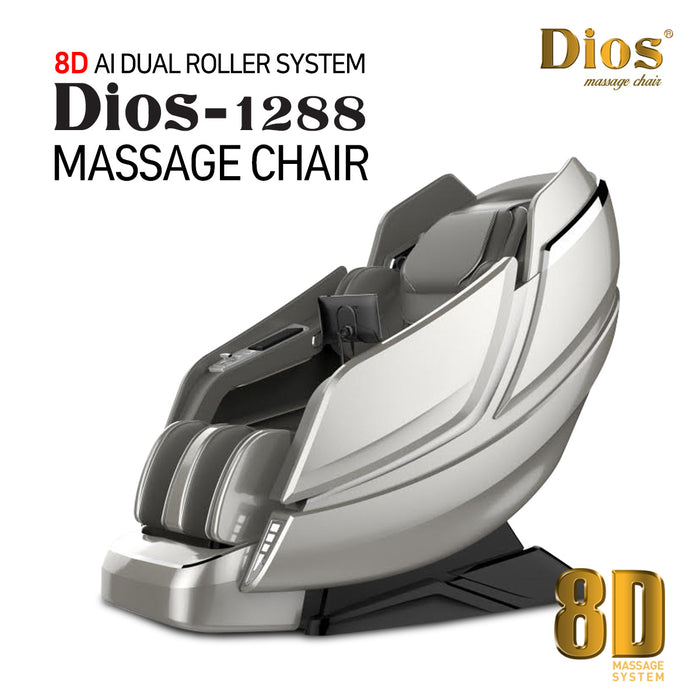 Kahuna Chair Dios Massage Chair 8D AI Dual Air Tech Touch Roller SL-track with Brain Relaxation Program Dios-1288 Black