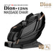 Kahuna Chair Dios Massage Chair 8D AI Dual Air Tech Touch Roller SL-track with Brain Relaxation Program Dios-1288 Black