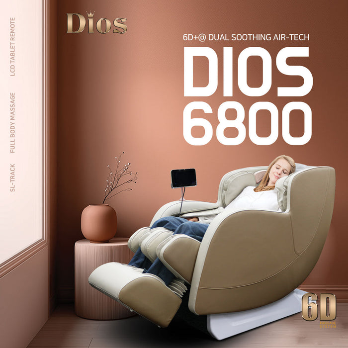 Kahuna Dios Massage Chair 6D Dual Core Air Roller SL-track Dios-6800