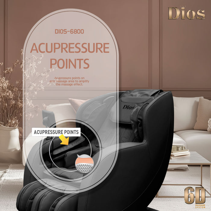 Kahuna Dios Massage Chair 6D Dual Core Air Roller SL-track Dios-6800